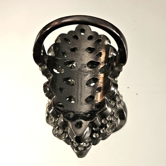 Sparkling Rhinestone Filagree Ring - Picture 3 of 6